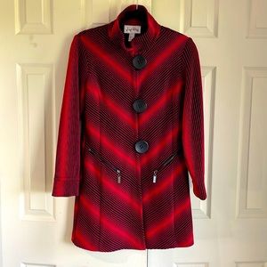 Red Joseph Ribkoff coat size 8